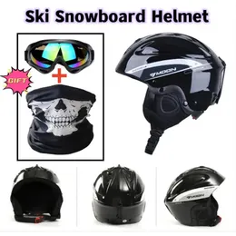 Capacetes de esqui profissional inverno snowboard capacete homens mulheres patinação skate esportes de neve com óculos de segurança capacete 231202