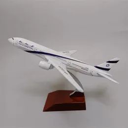 航空機Modle 16cm Alloy Metal Air Israel B777 Airlines Airplane Model Israel Boeing 777 4X-ECF Diecast Air Plane Model Aircraft Kids Gifts 231202