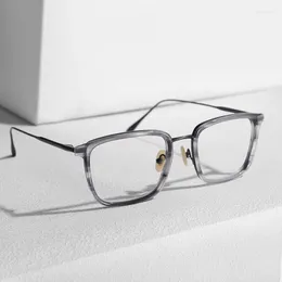 Sunglasses Frames Japanese Handmade Square Glasses Frame Men Vintage Titanium Acetate Optical Eyeglasses Women Brand Design Prescription