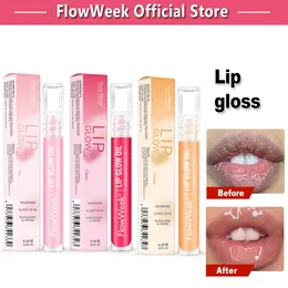 Lip Pencils FlowWeek Instant Volumising Lip Plumper Oil Reduce Lip Fine Line Anti-Cracking Lip Oil Long Lasting Mirror Glass Lip Gloss 6ml 231202