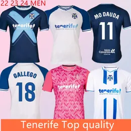 2023 2024 Ny stil Tenerife Football Jersey 23 24 Ruben Borja Garces Mo Dauda Michael Shashoua EDAD Mellot Enric Gallego Home Away Soccer Shirts Soccer Jersey Kit