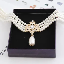 Pendant Necklaces Fashion Multi Layered Pearl Sweet Bride Exaggerated Necklace Decoration Product