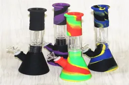 silicone bongs hookahs Glass Bubblers Perc Ash catchers wax containers dabber tools silicon hand pipes6625946