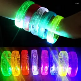 Party Decoration 20pcs Glow LED Bracelets Neon In The Dark Light Bangle For Kids Adult Toy Concerts Birthday Favors Navidad Christmas