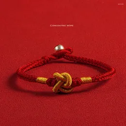 Charm Bracelets Chinese Traditional Red String Bracelet For Family Handmade Knots Rope Braided Good Luck Friendship