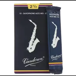 Vandoren Brand Traditional Blue Boxs Blätter für Alto Eb Saxophon Instrument Zubehör Blätter 2,0#2,5#, 3# Boxen mit 10 Stück