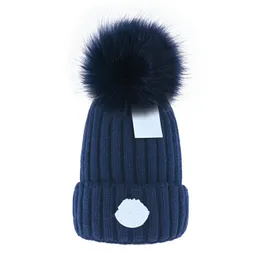 Шапка-бини, мужские дизайнерские шляпы-ведра, Новая модная женская женская теплая зимняя шапочка, большие помпоны из искусственного меха, шапка с помпонами, уличная M-2, подарок 55кв.