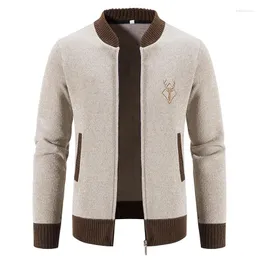 Pulls pour hommes Cardigans d'hiver Casual Sweatercoats Vestes de haute qualité Plus épais Chaud Col montant Fit Manteaux 3XL