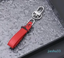 Zinc Alloy Leather Car Key Ring Vachette Clasp Creative Simple Keychain Pendant Ornament in Stock