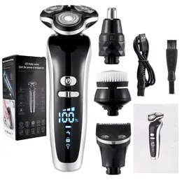 Elektrorasierer Elektrorasierer 4D für Männer Elektrischer Haarschneider USB wiederaufladbar Professioneller Haarschneider Haarschneider für Männer Erwachsener Rasierer 231202
