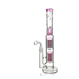 hookahs 14quot bongs two layer arm tree double perk glass pipe stunning heavy water bong pipes 18mm banger5346138