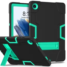 Militärischer, stoßfester, robuster, schlagfester Silikon-PC-Verteidiger-Ständer für iPad Mini 5 6 10. 10.9 Pro 11 Air 4 10.2 Samsung Tab A7 A8 A9 Plus S9 S6 Lite T290 T220 T500 P610