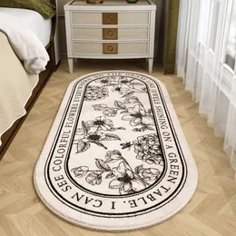 Ins Nordic Schlafzimmer Oval Streifen Boden Matte Nachttisch Decke Master Vorderen Bett Schwanz unter Anti Drop und Wasser Absorption teppich