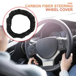 Steering Wheel Covers 37-38cm Universal Car Cover Wrap Carbon Fiber Protection PU Leather Auto Anti-skid Accessories