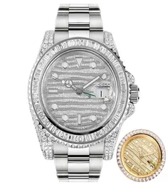 New Fashion Full Diamond Bezel Watch 40MM GMT Bracelet Selfwind Automatic Movement Mens Watches Designer Waterproof Wristwatches 8974830