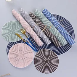 Tapis de Table de Style japonais, napperon d'isolation thermique rond antidérapant, ensemble de coussins de bol, décor de cuisine pour salle à manger et thé