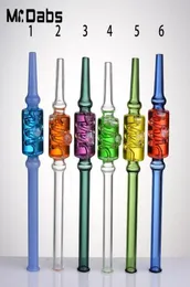 Glass Collect Straw with Liquid Inside Smoking Accessories Pipe Water Pipes Dab Rig4262639