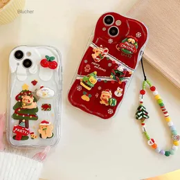 Phone Cases Christmas Tree Snowman Cell Elk Deer Case for iPhone 14 13 Pro Max 11 12 with Keychain Pendant Case Cover for iPhone 15 Plus Soft TPUL23/11/16