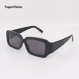 Sunglasses Black Acetate Frame Rectangle Men Women Fashion Grey Lens Outdoor UV Protection Eyewear Unisex