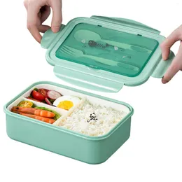 Dinnerware Plastic Lunch Container Easy To Use With Cutlery Box For Home Kitchen Dining Room