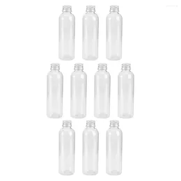 Storage Bottles 6/8/10pcs 100ml Plastic Simple Milk Tea Beverage Bottle PET Food Grade With Lid