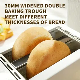 1pc 2 Slice Electronic Toaster, Easy To Clean Breader Toaster 2 Slice Wide Slot, Extra Wide Slots For Toasting Bagels Breakfast,Kitchen Stuff Small Kitchen Appliance