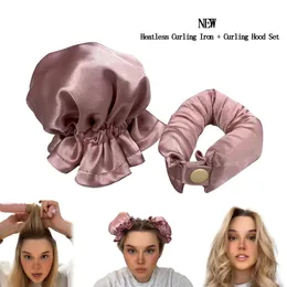 Hårrullar lata värmelösa hår curler spiral runda utan värme scrunchie ingen värme långa lockiga verktyg curl för kvinnor frisörssats för att sova 231202