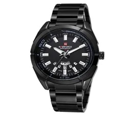 NaviForce Oryginalne dobrej jakości Men039s Sport Waterproof Stali Stal Stael Band LED Tydzień Data nadgarstka 90386820988