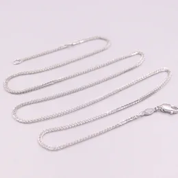 Chains Real Platinum 950 Necklace Women's Wheat Chain Female 1mm Width 18inch Gift Neckalce Stamp Pt950