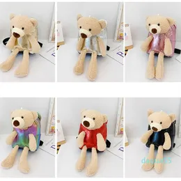كرتون Plush Bear Kids Backpacks Stuffed268y