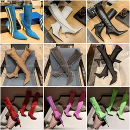 Paris Fashion Knife 110 mm Overknee-Stiefel, Designer-Frauen, Hexe, 110 mm Stiefel, luxuriöser Lederdruck, elastischer Stoff, spitze Stiefel mit Reißverschluss, Größe 35–42