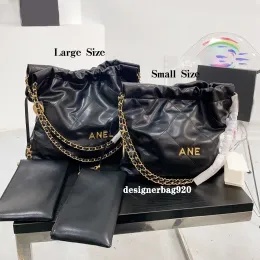 Designer Shoulder Bags CC Letter Bucket Bag Genuine Leather Drawstring Handbag Gold or Silver Chain Tote Bags For Women Fashion Purse Luxury Bag Brands Travel