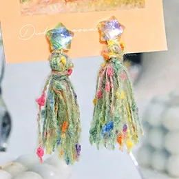Fashion Bohemia Tassel Drop Earrings for Women Long Tassel Dangle Earring Cute Star Christmas Earring Party Jewelry Gifts