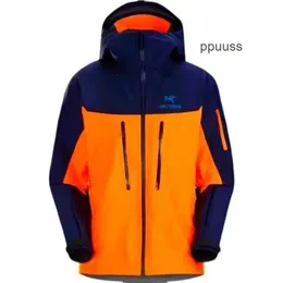 Designer Arcterys Jackets Authentic Men's Arc Coats Big Bird Alpha SV Jacket Lny Year of the Tiger Limited Blue Orange Blocked Waterproof Sprint Jacket Wn-0Tno