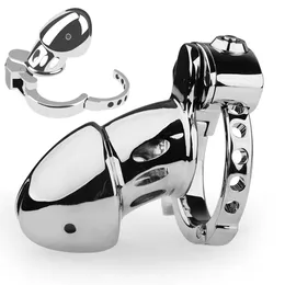 New Men's Metal Chastity Lock Penis Ring Size Adjustable Penis Cock Cage Size Chastity Cage Device Bondage Adult Game Sex Toys