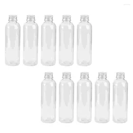 Storage Bottles 6/8/10pcs 100ml Plastic Simple Milk Tea Beverage Bottle PET Food Grade With Lid