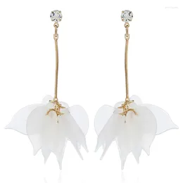 Dangle Earrings Fashion Creative Super Fairy Frosted Multi-Layer Petal Female Exaggerated Personality Tassel Friends Gifts