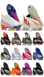 Gift Bag Mens High Ankle Football Boots Predator Edge1 FG Firm Ground Cleats World Cup Predator Edge X Geometric Soccer Shoes Top5277512