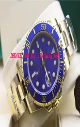 Luxury Watch High Quality 18k Y GOLD BlackBlue Dial CERAMIC BEZEL 116618 Automatic mechanical movement Men Watchs Wristwatch7198599