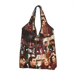 Shopping Bags Large Reusable Friends TV Show Grocery Recycle Foldable Central Perk Eco Bag Washable Lightweight