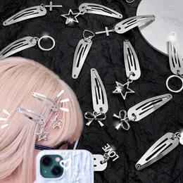 Hair Accessories 2/10/30/50pcs Silver Star Snap Y2K BB Clips Fashion Metal Side Bangs Hairpins For Women Girls