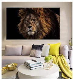 Wall Art Pictures Lion Canvas Painting Wall Pictures For Living Room Canvas Art Printed Modern Black Animal Decorative Pictures8169019