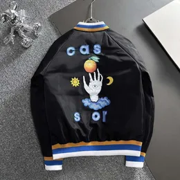 Casabl Hip-Hop Baseball Jacket Oversize Mens Jackets Designer Płaszcz Kardigan Winter Down Juć zagęszcza ciepła bluza męska moda mody swobodna koszula