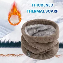 Scarves Men Neck Warmer Cozy Knitted Windproof Thick Plush Lining For Women Ideal Outdoor Cycling Fall