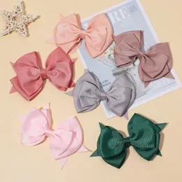 Hårtillbehör Baby för Born Toddler Kids Girl Boy Hair Clip Cotton Solid Color Hairpin Söt och utsökt Bow Clip