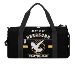 Outdoor Bags Karasuno Sport Volleyball Club Large Capacity Gym Bag Weekend Men Women Design Handbag Training Funny Fitness