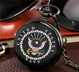 BlackSilverGold Smooth Alloy Case Watches United States Pattern Men Women Pocket Watch Analog Quartz Clock Arabic Number Pendant8007943