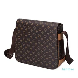 Designer Cross body Men Pu Leather Handbag Black Briefcase Brown Laptop Shoulder Bags Messenger Bag 27cm255w