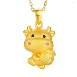 Pendant Necklaces Year The Ox Decorations Cute Cow Birthstone Jewelry Earring Charms Making