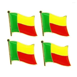 Broschen Lots 5pcs Benin National Flag Pin Badge Country Lapei